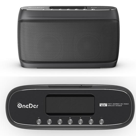 OneDer D1 60W Portable HiFi Bass Wireless Bluetooth Speaker Grey