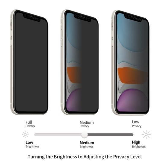 For iPhone 11 / iPhone XR ENKAY Hat-Prince 0.26mm 9H 2.5D Privacy Anti-glare Full Screen Tempered Glass Film