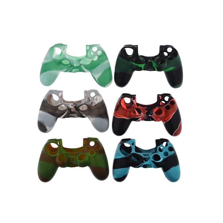 Camo Silicone Protective Case for PS4 Controller, Random Color Delivery