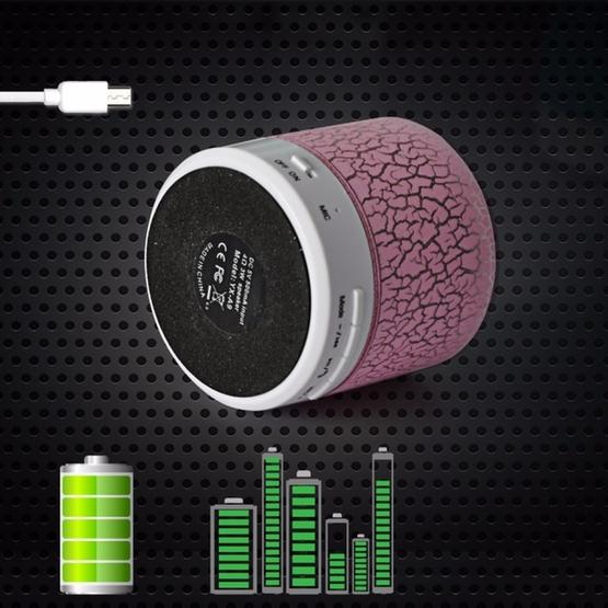 A9 Mini Portable Bluetooth Stereo Speaker, with Built-in MIC & LED (Pink)