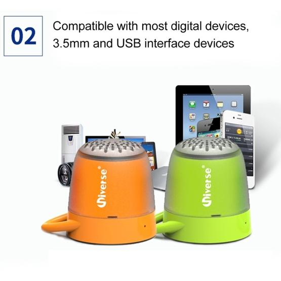 Universe Portable Loudspeakers Mini Wireless Bluetooth V4.2 Speaker Orange