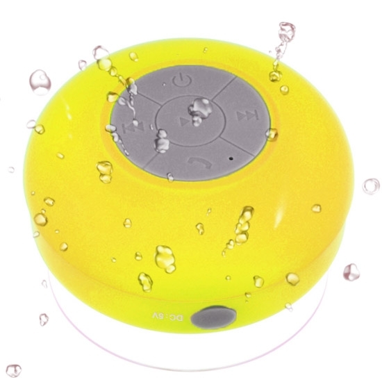 BTS-06 Mini Waterproof IPX4 Bluetooth V2.1 Speaker (Yellow)