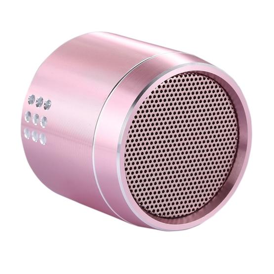 Portable True Wireless Stereo Mini Bluetooth Speaker with LED Indicator & Sling (Pink)