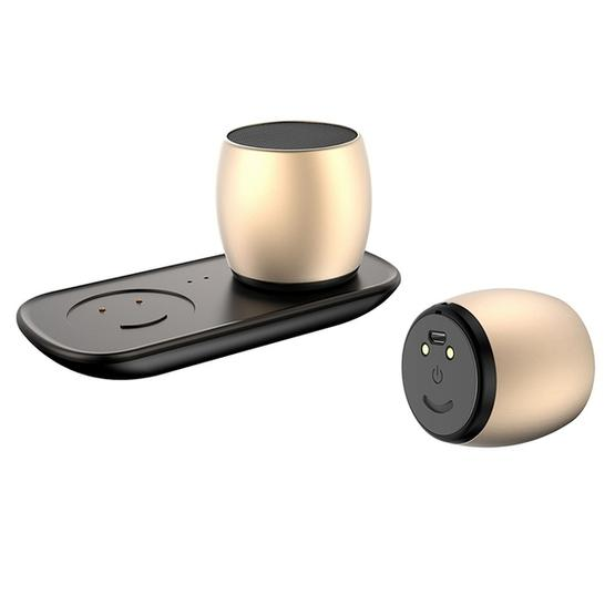 SARDiNE F1 Aluminium Alloy Stereo Wireless Bluetooth Speaker with Charging Dock Gold