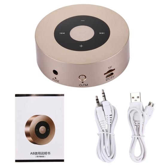 A8 Portable Bluetooth Stereo Speaker(Gold)