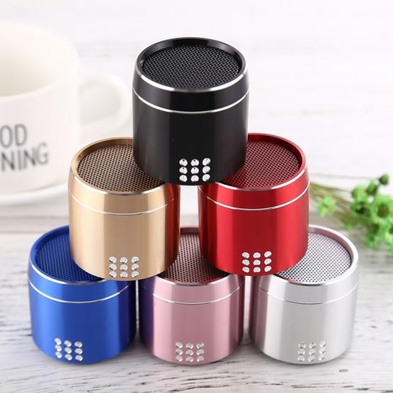 Portable True Wireless Stereo Mini Bluetooth Speaker with LED Indicator & Sling (Silver)