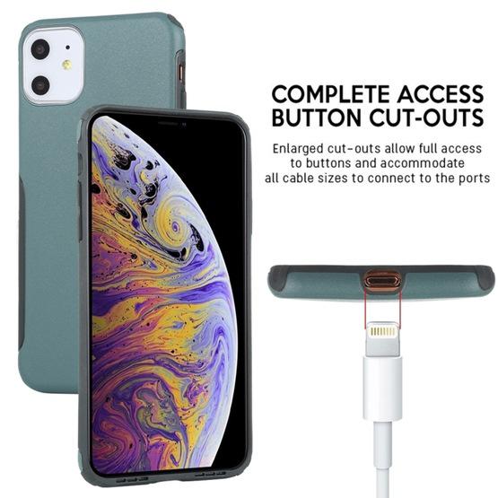 Mutural Protector Series All-inclusive Ultra-thin TPU + PC Case For iPhone 11(Navy Blue)