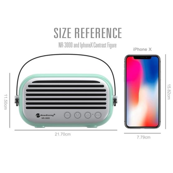 NewRixing NR-3000 Stylish Household Bluetooth Speaker Green