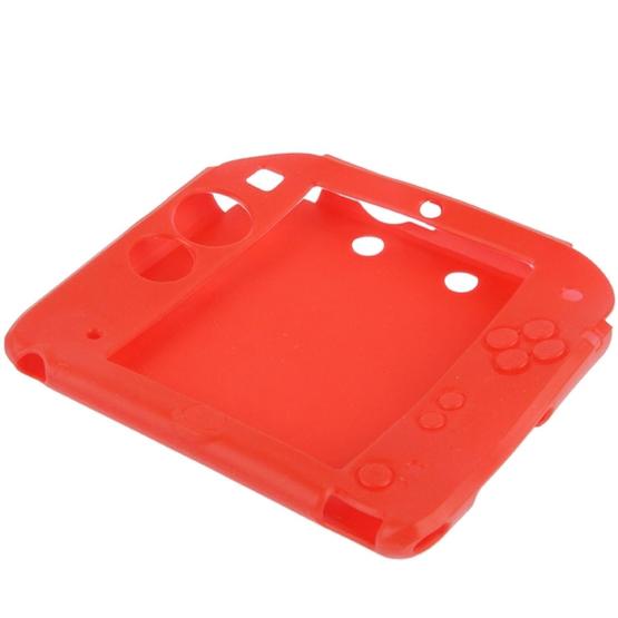 Pure Color Ultra Thin Silicone Case for Nintendo 2DS(Red)