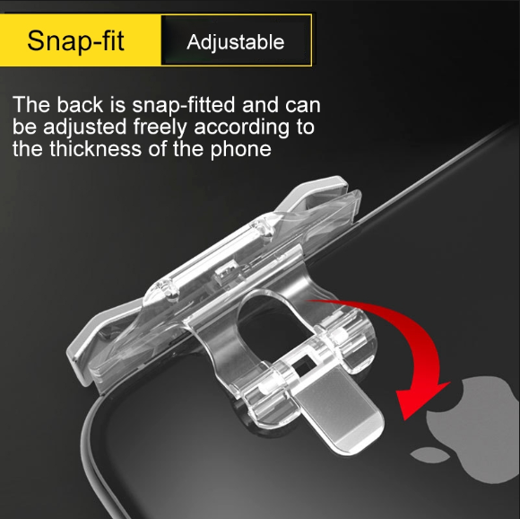 E9 Alloy Press Eat Chicken Mobile Phone Trigger Shooting Controller Button Handle (Silver)