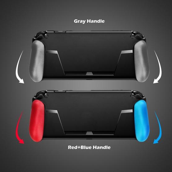 TPU Shell Handle Grip with Game Card Slot Anti-Shock Cover Silicone Case for Nintendo Switch, with Logo