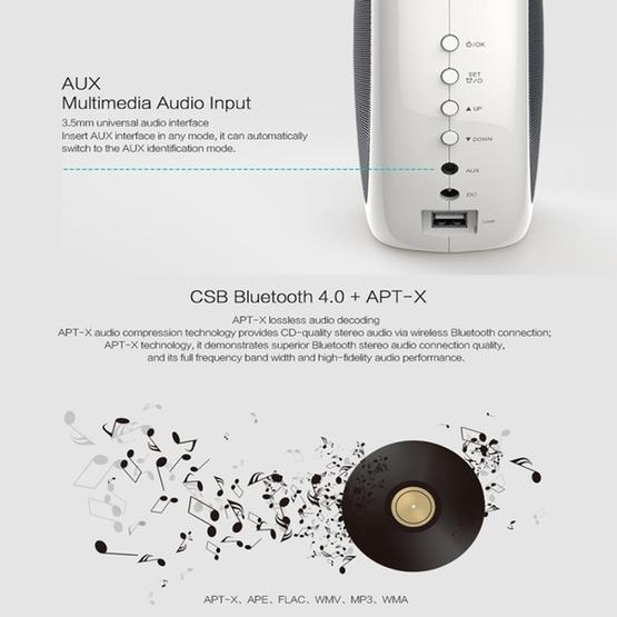 NILLKIN MC1 CE / RoHs / FCC Certificated QI Standard Wireless Charging Transmitter + Bluetooth Speaker (EU Plug)