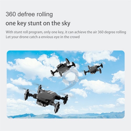 LS-MIN 480P Foldable Drone Aircraft (Grey White)