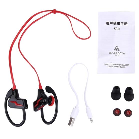 S30 Sport Style Stereo Bluetooth 4.1 CSR 4.1 In-Ear Earphone (White)