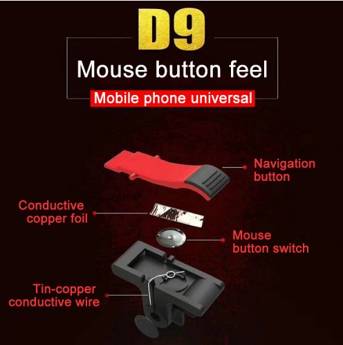 D9 1 Pair Mobile Phone Gaming Handle L / R Shooter PUBG Game Controller