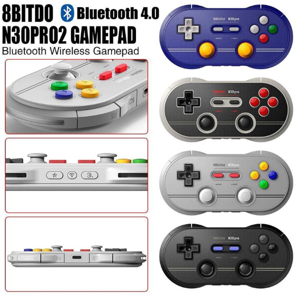 8Bitdo N30Pro2 Bluetooth Wireless Gamepad Game Controller (Purple)