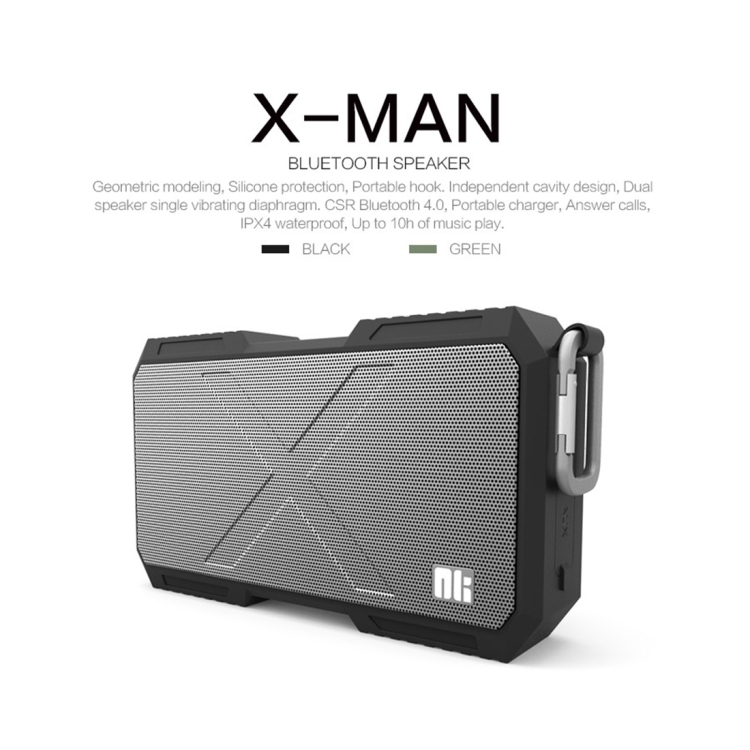NILLKIN X-Man Portable Outdoor Sports Waterproof Bluetooth Speaker (Black)