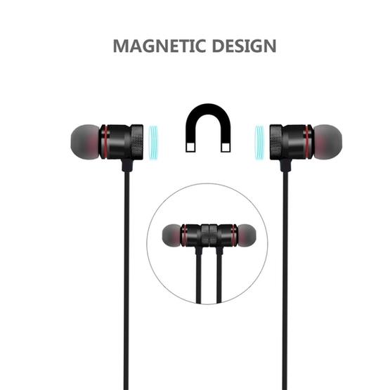 BTH-838 Stereo Sound Quality Magnetic Absorption V4.1 Bluetooth Sports Headset (Black)