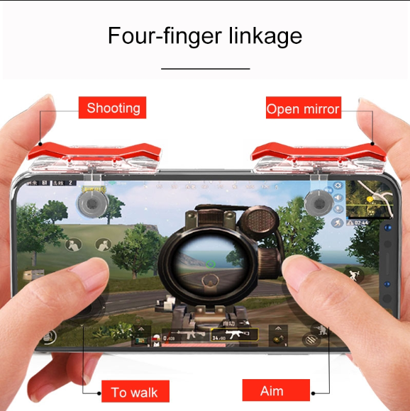 E9 Electroplating Design Press Eat Chicken Mobile Phone Trigger Shooting Controller Button Handle
