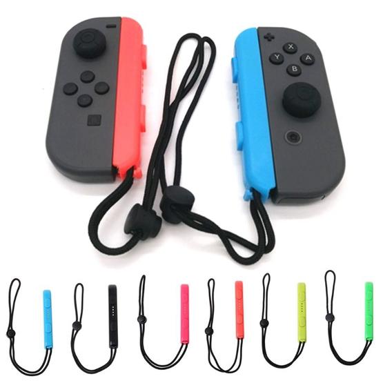 1 Pair Wrist Rope Lanyard Games Accessories for Nintendo Switch Joy-Con(Black)