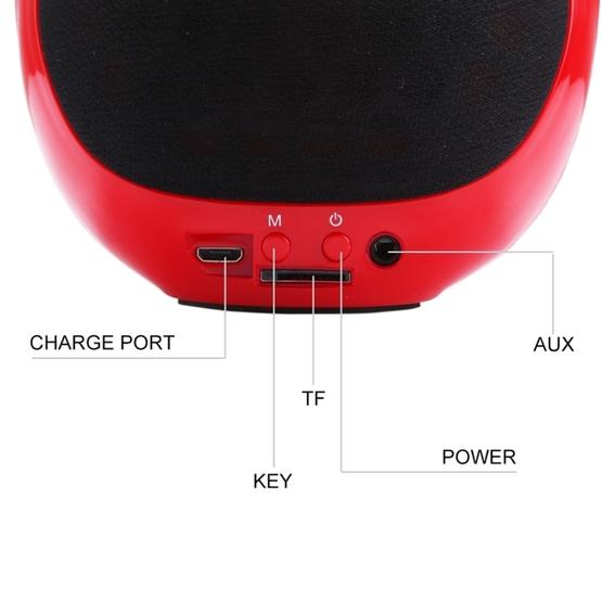 AEROBULL Bulldog Fashion Portable Bluetooth Wireless Stereo Speaker(Red)