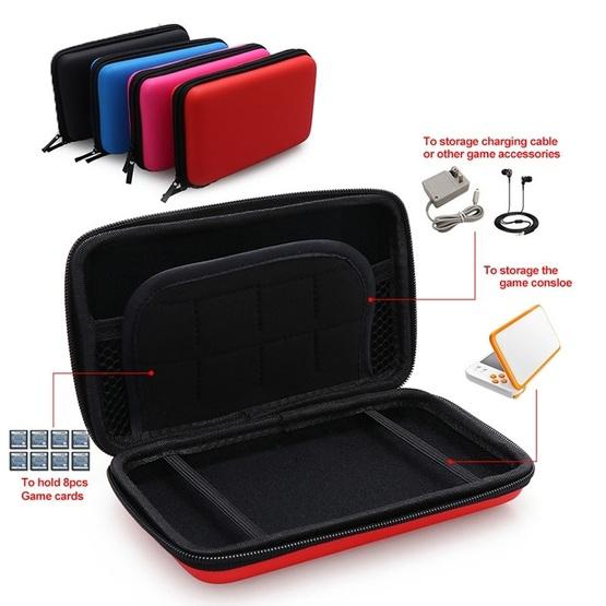 For Nintendo 2DS XL Hard EVA Protective Storage Case Cover Holder(Red)