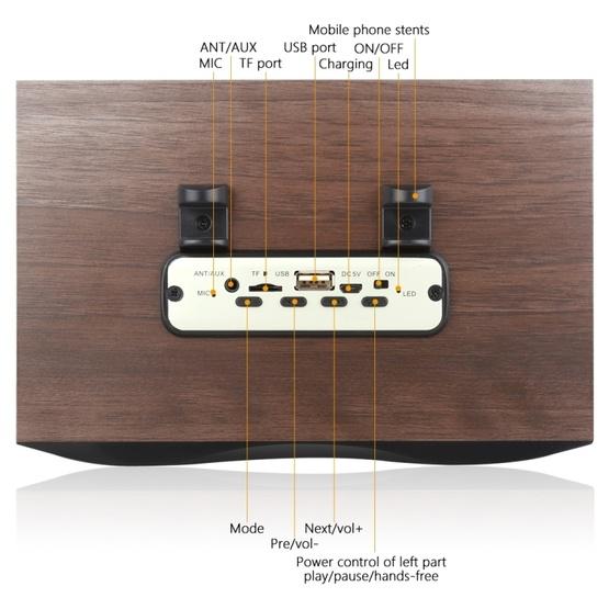X6 Portable Wooden Wireless Speaker