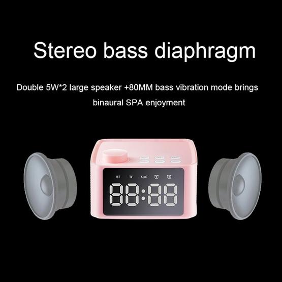 B1 Stereo Wireless Bluetooth Speaker with Mirror Display Screen(White)