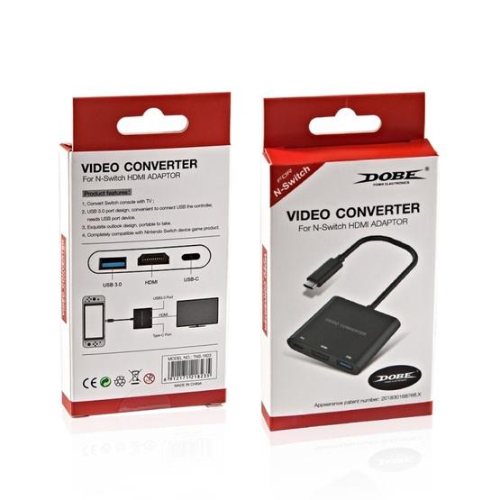 TNS-1823 Type-C / USB-C to HDMI Adapter Video Converter for Nintendo Switch(Black)