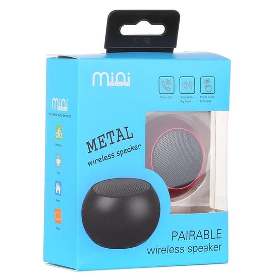 Mini Metal Wireless Bluetooth Speaker (Red)