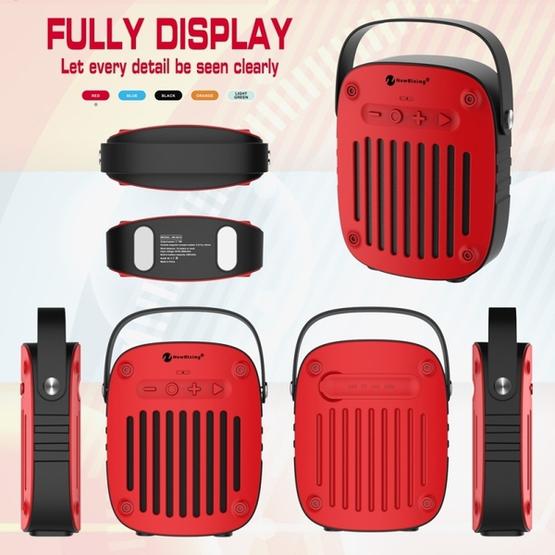 NewRixing NR-4014 Outdoor Portable Hand-held Bluetooth Speaker Red