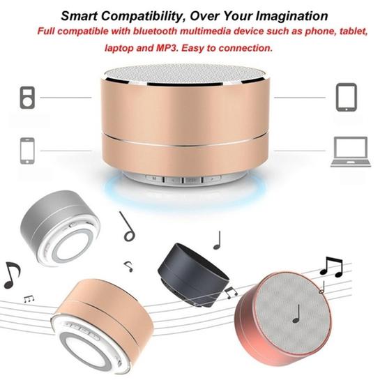 A10 Mini Portable Bluetooth Stereo Speaker(Rose Gold)