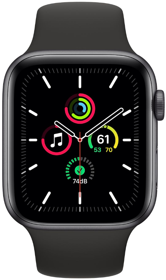 apple watch se 44mm space grey aluminium case gps