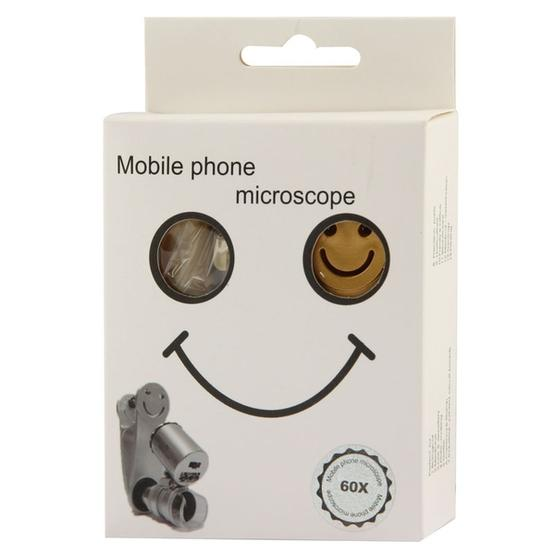 60-100X Zoom Mobile Phone Microscope with Universal Smile Clip, 60X Zoom Mobile Phone Microscope with Universal Smile Clip(Gold)