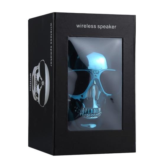 Sunglasses Skull Bluetooth Stereo Speaker(Blue)