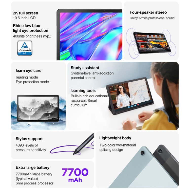 Etoren.com | Lenovo Xiaoxin Pad 10.6 inch 2022 Wifi 128GB Blue 