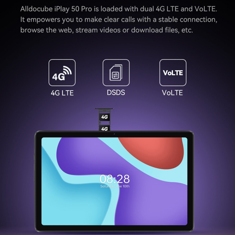 SIMフリー】Alldocube iPlay 50 Pro 10.4インチ LTE 128GB グレー (8GB